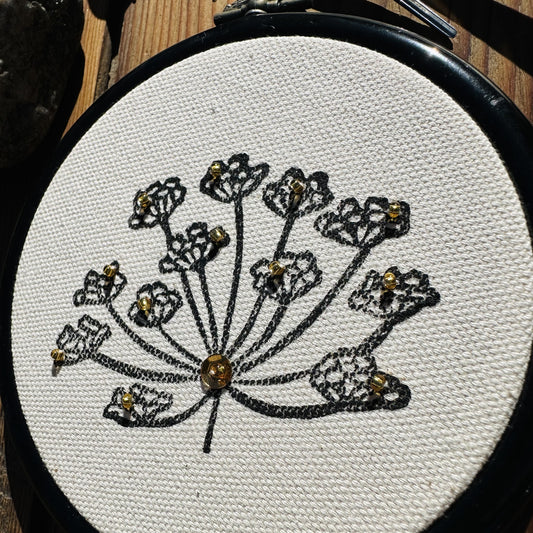 Cadre linogravé "Grande Ciguë"