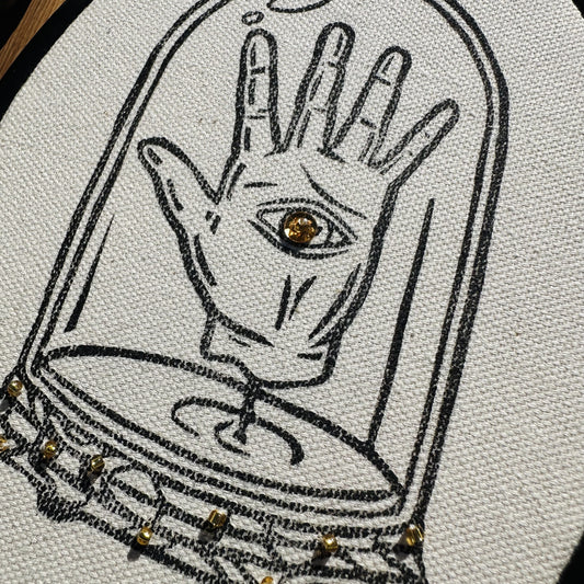 Cadre linogravé "Divination"