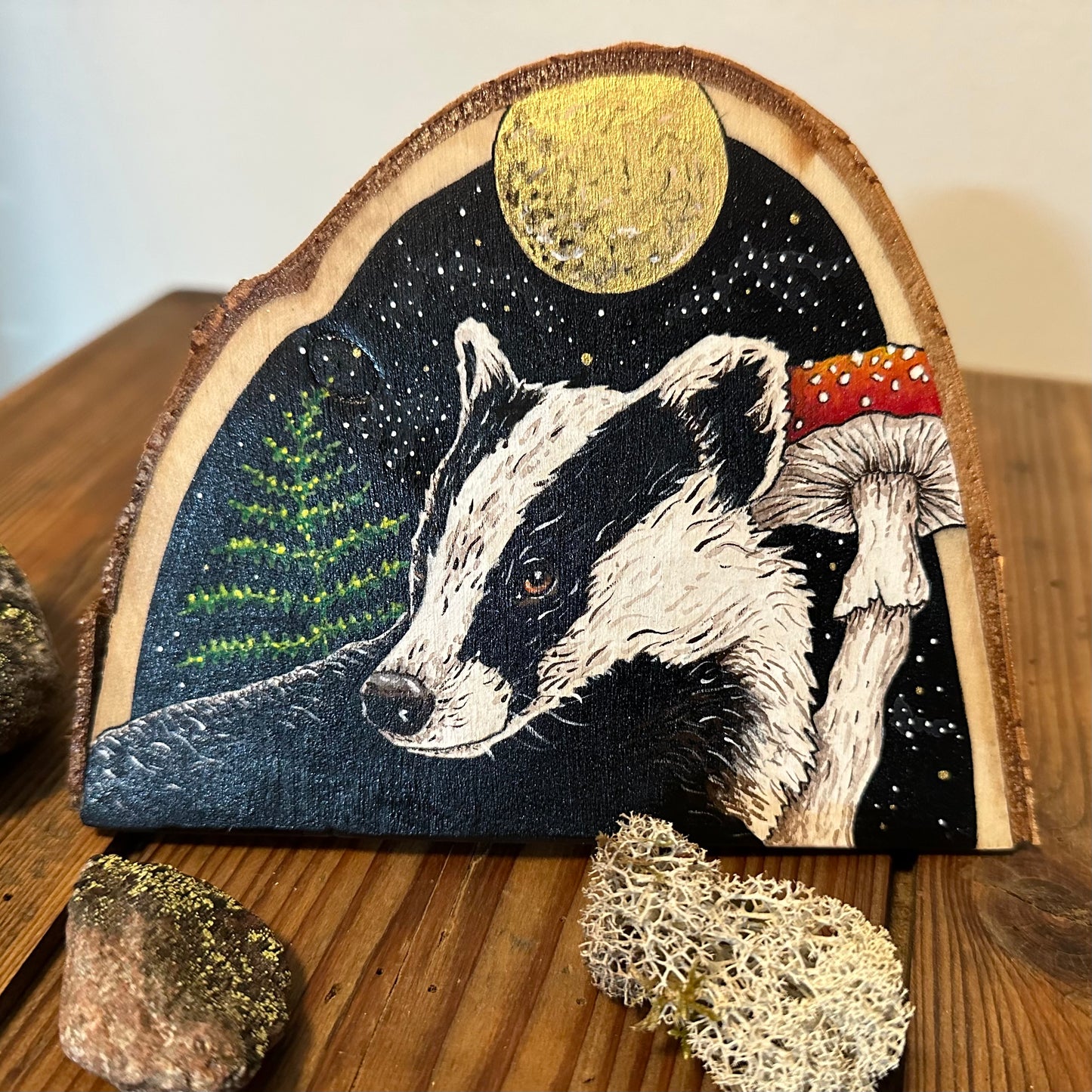 THE BADGER, THE AMANITA AND THE FERN, home, protection, resilience