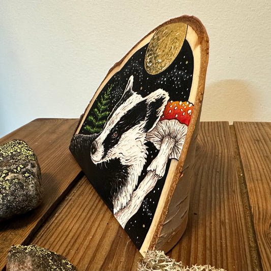 THE BADGER, THE AMANITA AND THE FERN, home, protection, resilience