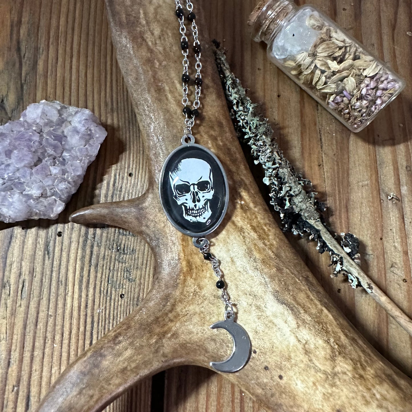 Skull Rosary Necklace