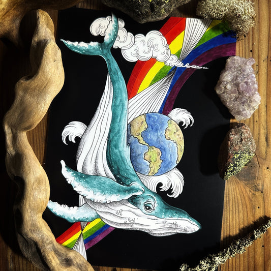 Illustration Baleine bleue