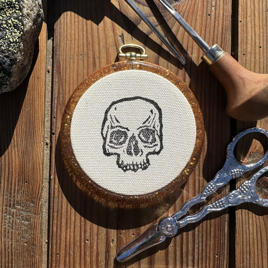 Linocut frame "Skull"