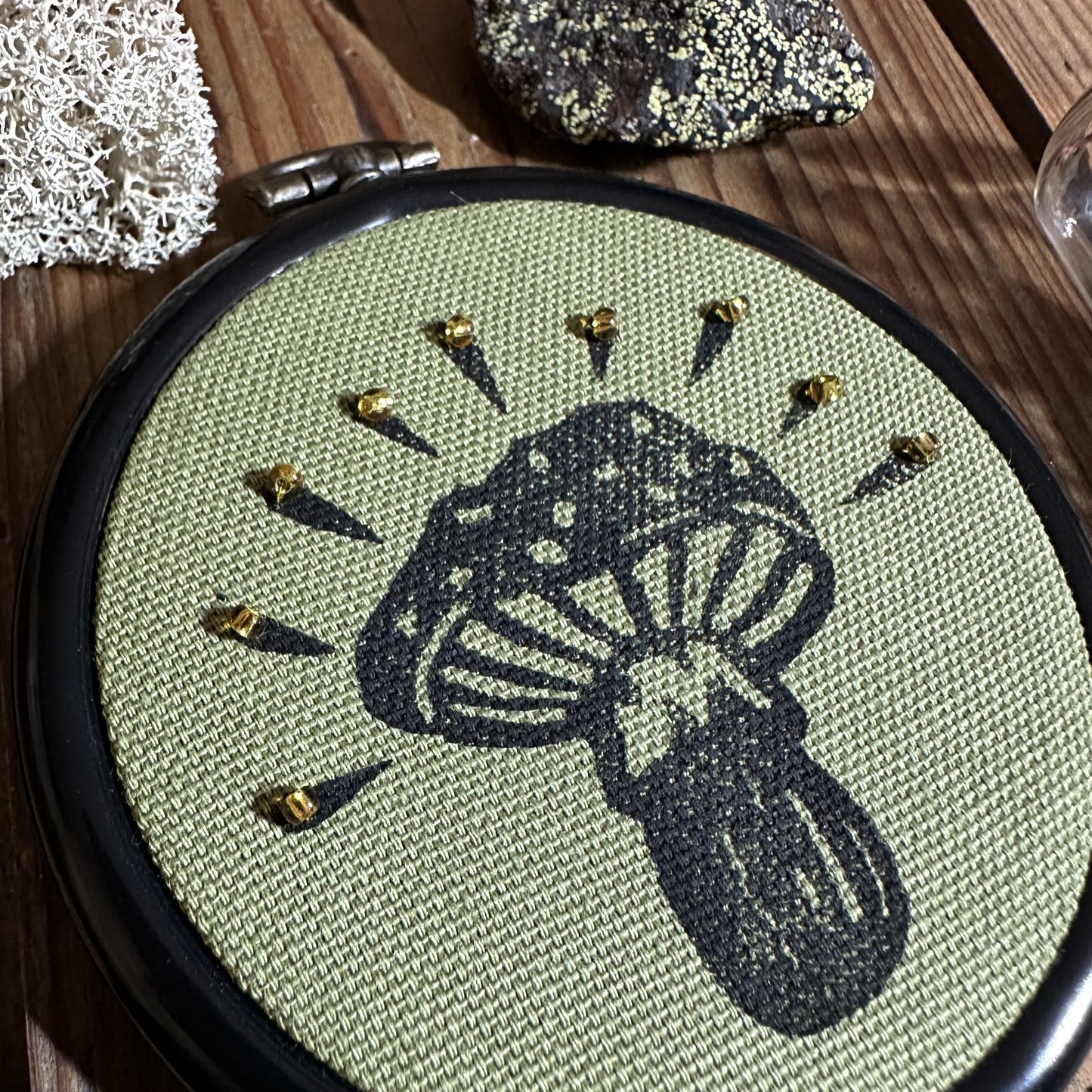 Cadre linogravé "Amanite"