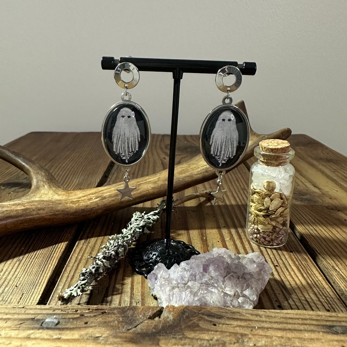 Boucles d'oreilles noeud de sorcière (Wiccan) ref Argent Boucles d'oreilles noeud de sorcière (Wiccan) ref Argent