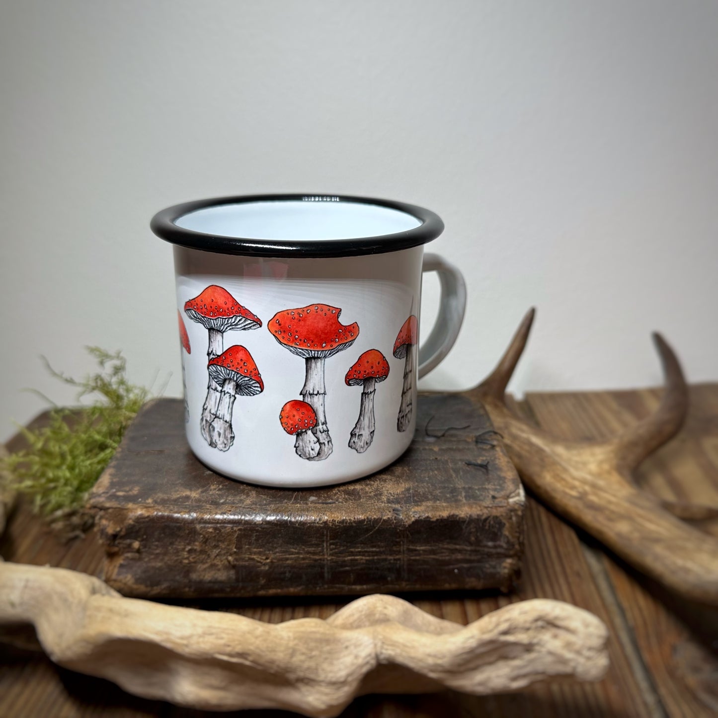 Amanita enamel mug