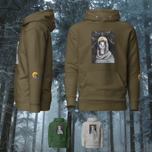 Sweat à Capuche chouette effraie